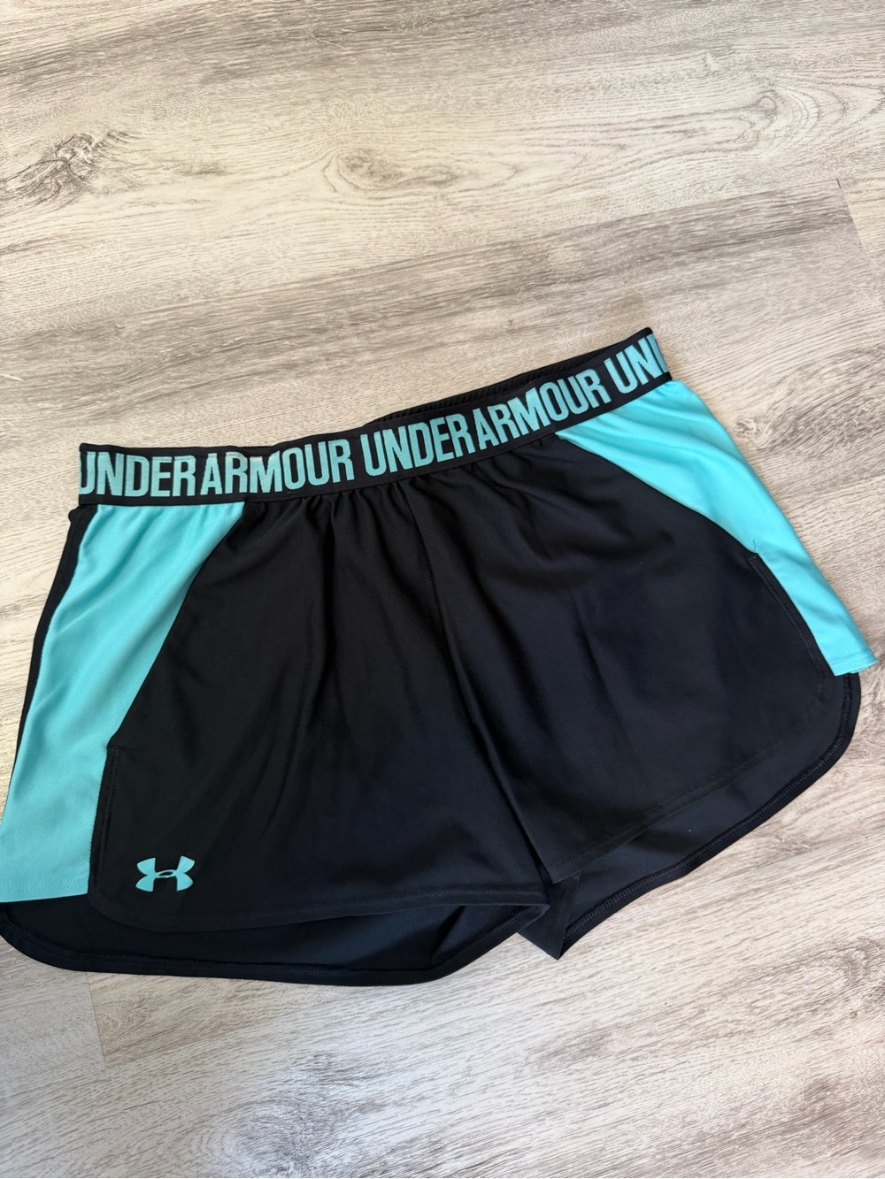 LG Women's Black & Teal Athletic Shorts